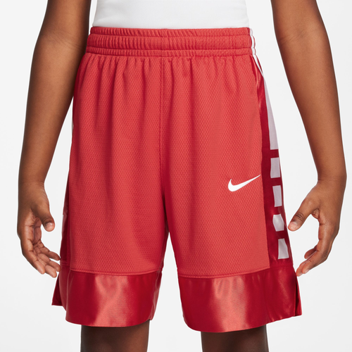 

Boys Nike Nike Dri-FIT Elite 23 Stripe Shorts - Boys' Grade School White/Red Size L