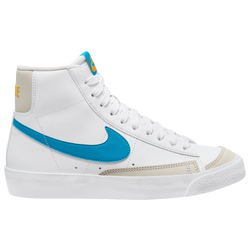 Boys' Grade School - Nike Blazer Mid '77 - White/Blue/Yellow