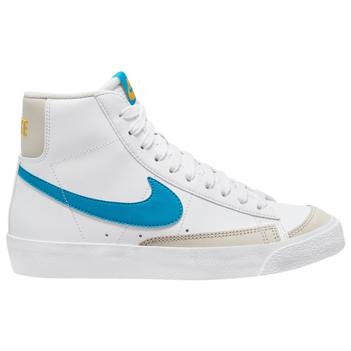 

Boys Nike Nike Blazer Mid '77 - Boys' Grade School Basketball Shoe Blue/Yellow/White Size 06.0