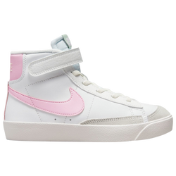 Boys' Preschool - Nike Blazer Mid '77 - White/Pink/White