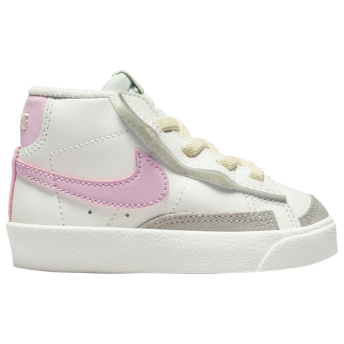 Nike Kids' Blazer Mid '77 Sneaker In White/pink/white