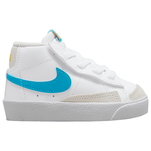 

Boys Nike Nike Blazer Mid '77 - Boys' Toddler Basketball Shoe White/Blue/Yellow Size 04.0