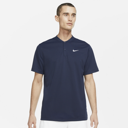 Men's - Nike Dri-FIT Solid Blade Polo - Obsidian/White