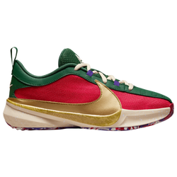 Boys' Grade School - Nike Freak 5 - Red/Metallic Gold/Court Purple