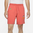 Nike Multi Logo Fleece Shorts - Men's Orange/Multi/Multi