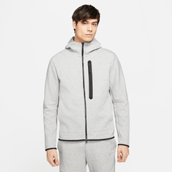 Men's - Nike Revival Tech Fleece Full-Zip Hoodie - Black/Grey