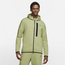 Nike Revival Tech Fleece Full-Zip Hoodie - Men's Volt/Grey