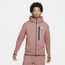 Nike Tech Fleece Full-Zip Hoodie - Men's Red/Grey