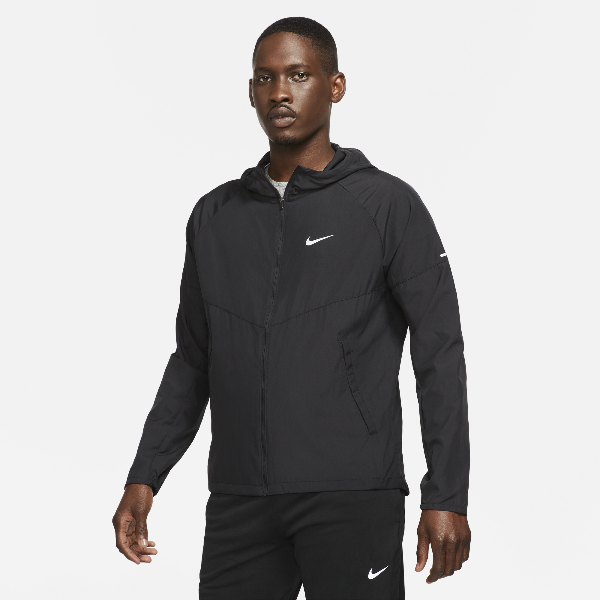 nike essential running jacket blue