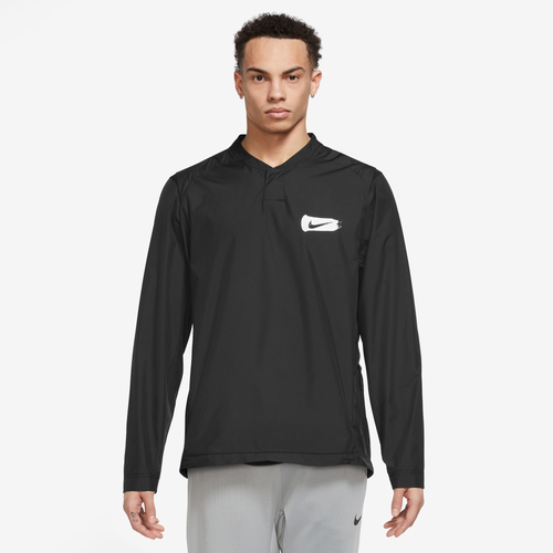 

Nike Mens Nike Baseball Long Sleeve Graphic Windshirt - Mens Black Size XL