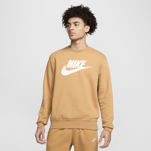 

Nike Mens Nike NSW Club BB Crew - Mens Flax Size MT