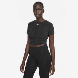 Women's - Nike One Luxe Dri-FIT Short Sleeve T-Shirt - Black/Reflective Silver