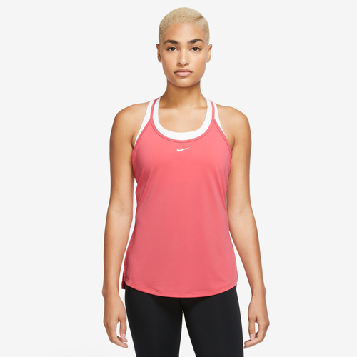 

Nike Womens Nike One Dri-FIT Elastika Tank - Womens Sea Coral/White Size M