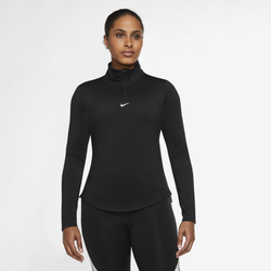 Women's - Nike One TF Half-Zip  - Black