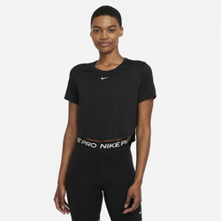 Women's - Nike DF One Short Sleeved Cropped T-Shirt - Black