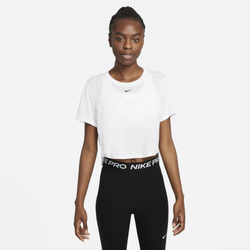 Women's - Nike DF One Short Sleeved Cropped T-Shirt - White