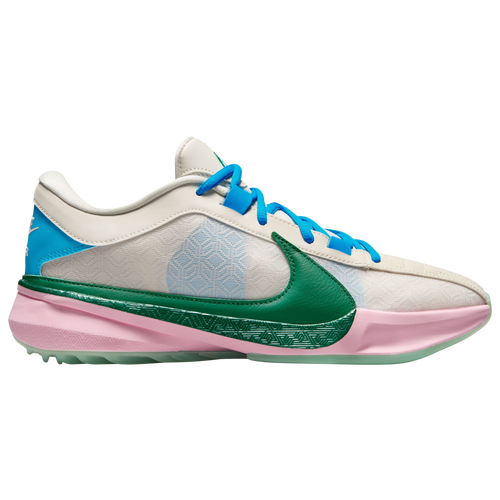 

Nike Mens Giannis Antetokounmpo Nike Zoom Freak 5 - Mens Basketball Shoes Medium Soft Pink/Blue Lightning/Light Orewood Size 11.5