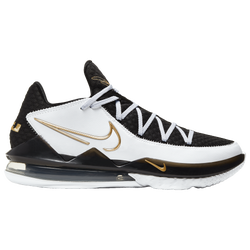 Men's - Nike LeBron 17 Low - White/Metallic Gold/Black