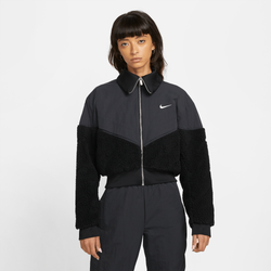 Women's - Nike Sportswear Icon Clash Sherpa Full-Zip Jacket - Black