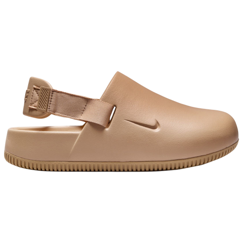 Shop Nike Mens  Calm Mules In Tan/tan