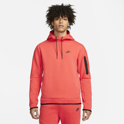 Men's - Nike Tech Fleece Pullover Hoodie - Orange/Black