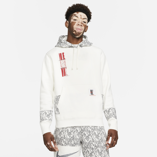 

Nike Mens Nike Club Pullover Hoodie - Mens White/Grey/Red Size XXL