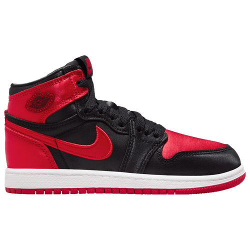 

Girls Preschool Jordan Jordan AJ1 Retro High OG - Girls' Preschool Basketball Shoe Black/White/Red Size 11.0