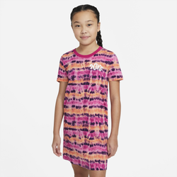 Girls' Grade School - Nike NSW Tie Dye T-Shirt Dress - Purple/Pink