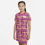 Nike NSW Tie Dye T-Shirt Dress - Girls' Grade School Purple/Pink
