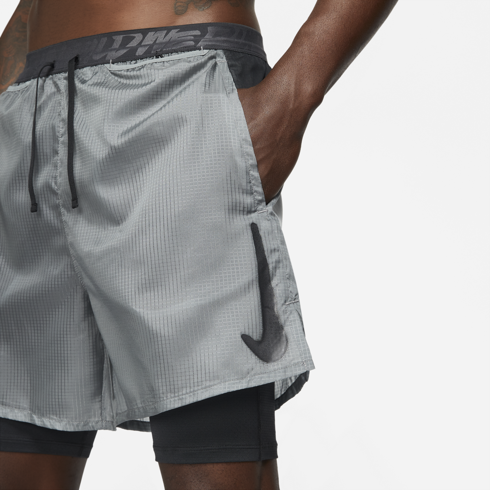 nike wild run shorts grey