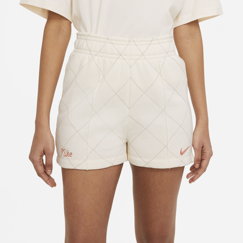 

Nike Womens Nike NSW Fleece Trend Shorts - Womens Beige/Black Size XL