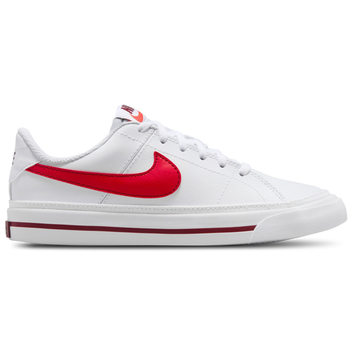 

Nike Boys Nike Court Legacy - Boys' Grade School Tennis Shoes White/Bright Crimson/Team Red Size 5.5