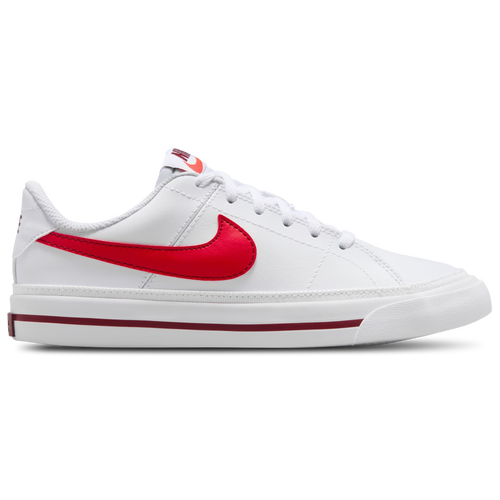 Shop Nike Boys  Court Legacy In White/bright Crimson/team Red