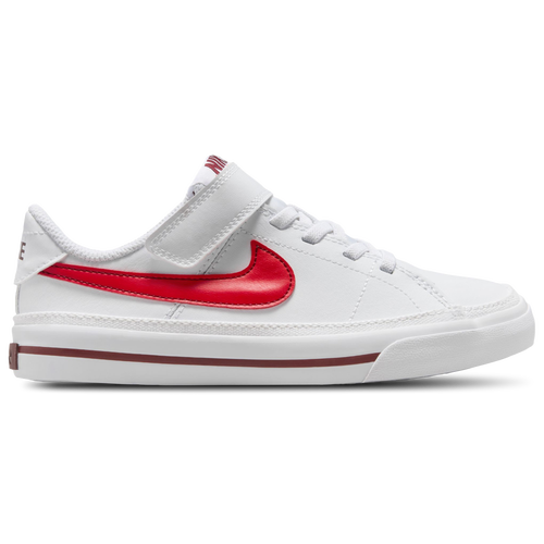 

Nike Boys Nike Court Legacy - Boys' Preschool Basketball Shoes White/Bright Crimson/Team Red Size 11.0