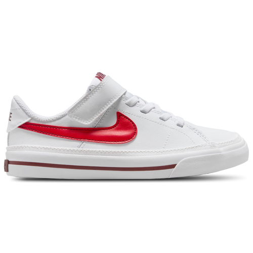 

Nike Boys Nike Court Legacy - Boys' Preschool Basketball Shoes White/Bright Crimson/Team Red Size 2.0