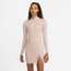 Nike NSW Air LS Dress - Women's Pink Oxford/Rust Pink/White