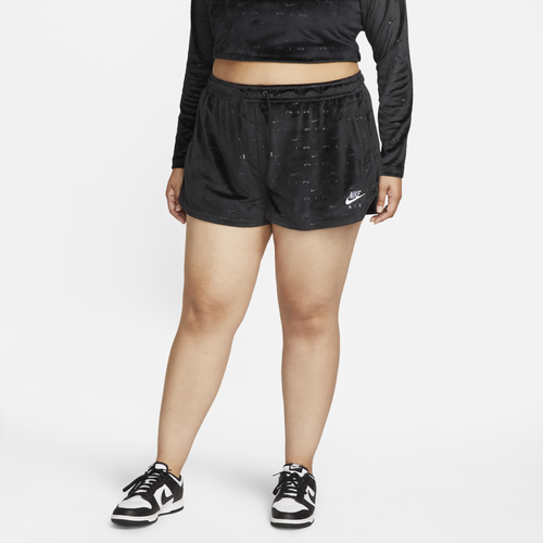 

Nike Sportswear Womens Nike Sportswear Air Velour Shorts - Womens Black Size M