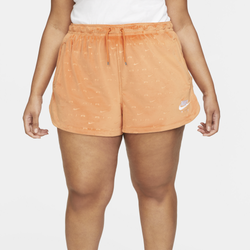 Women's - Nike Sportswear Air Velour Shorts - Spice/White