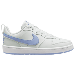 Boys' Grade School - Nike Court Borough Low Recraft - Summit White/Cobalt Bliss