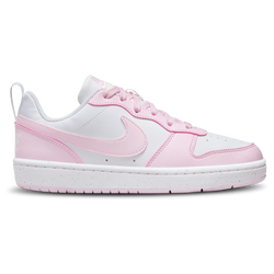 Girls' Grade School - Nike Court Borough Low Recraft - White/Pink Foam