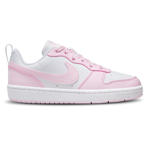 

Girls Nike Nike Court Borough Low Recraft - Girls' Grade School Basketball Shoe White/Pink Foam Size 05.0