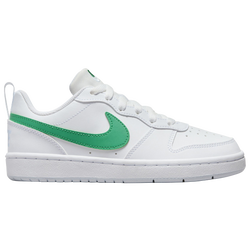 Boys' Grade School - Nike Court Borough Low Recraft - White/Stadium Green/Football Grey