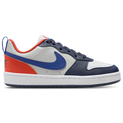 Boys' Grade School - Nike Court Borough Low Recraft - Midnight Navy/Hyper Royal/Team Orange