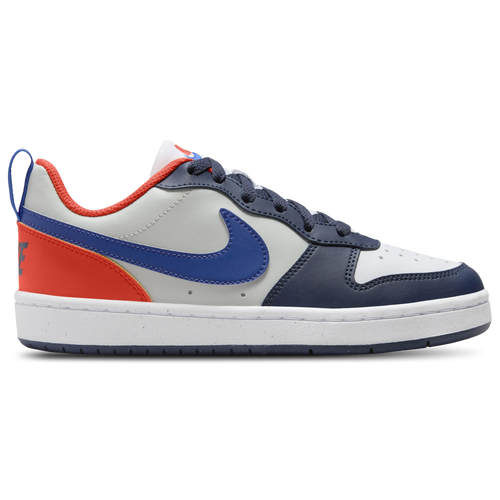 

Nike Boys Nike Court Borough Low Recraft - Boys' Grade School Basketball Shoes Midnight Navy/Hyper Royal/Team Orange Size 6.5