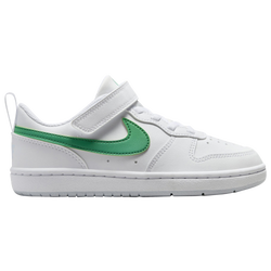 Boys' Preschool - Nike Court Borough Low Recraft - White/Football Grey/Stadium Green