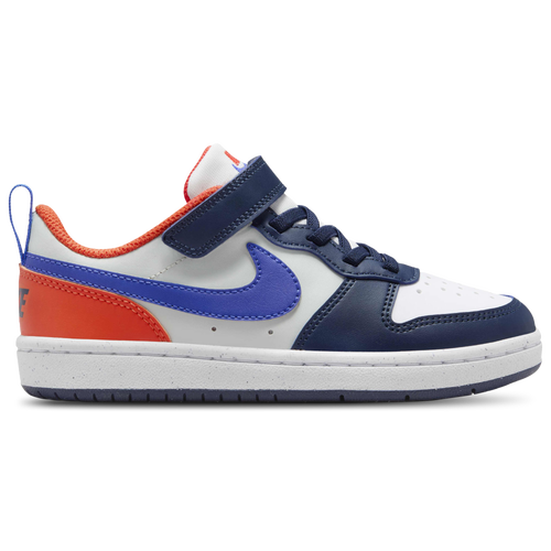 

Nike Boys Nike Court Borough Low Recraft - Boys' Preschool Basketball Shoes Midnight Navy/Hyper Royal/Team Orange Size 11.0