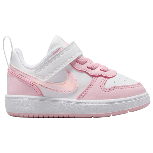 

Girls Nike Nike Court Borough Low Recraft - Girls' Toddler Shoe White/Pink Foam Size 10.0