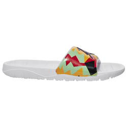 Boys' Grade School - Jordan Break Slides - White/Court Purple/Neutral Grey