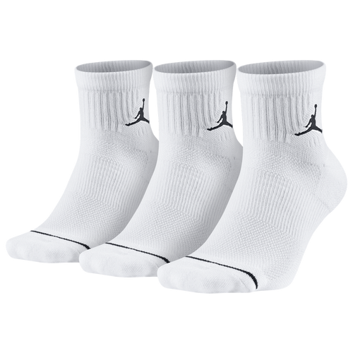 UNISEX - Jordan Jumpman Quarter 3 Pack Socks - White