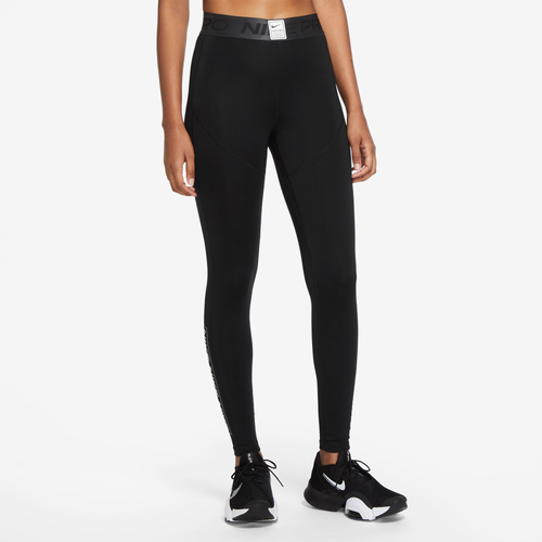 

Nike Womens Nike NP Dri-FIT MR Graphic Tights - Womens Black Size S